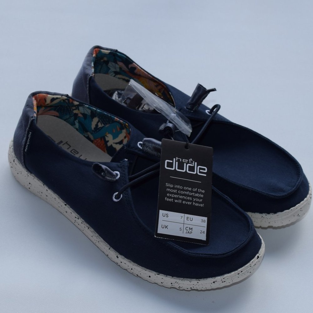 HEY DUDES Canvas Slip On Shoes  Womens  NEW!!!